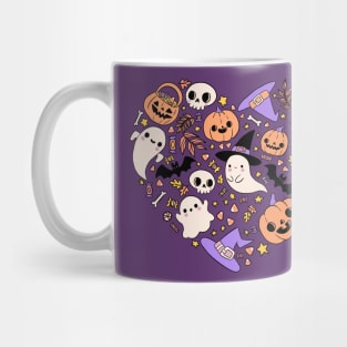 Cute halloween heart shape Mug